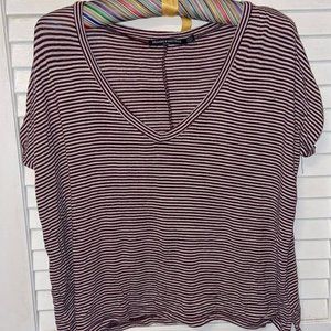 brandy melville red/white striped tee